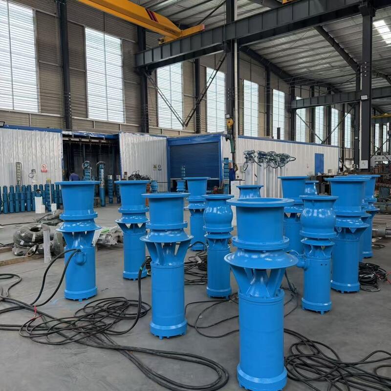 45 kW onderwater-axiale stroompomp met een stroom van 1300 m3/h en een hoofd van 8 m voor stroomdrenage