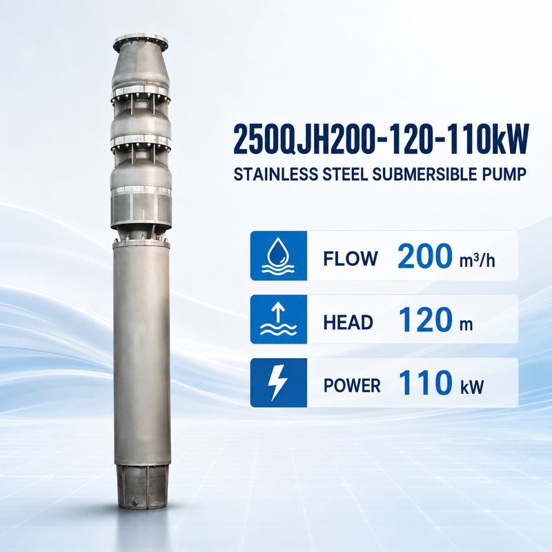 Onderwaterpomp van roestvrij staal 110 kW