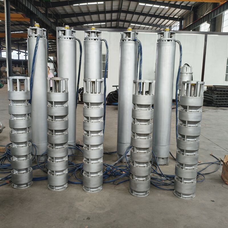 525 m3/h Stroom 350 m Hoofd 1000 kW Vermogen Roestvrij staal Diepwaterput Onderwater zeewaterpomp