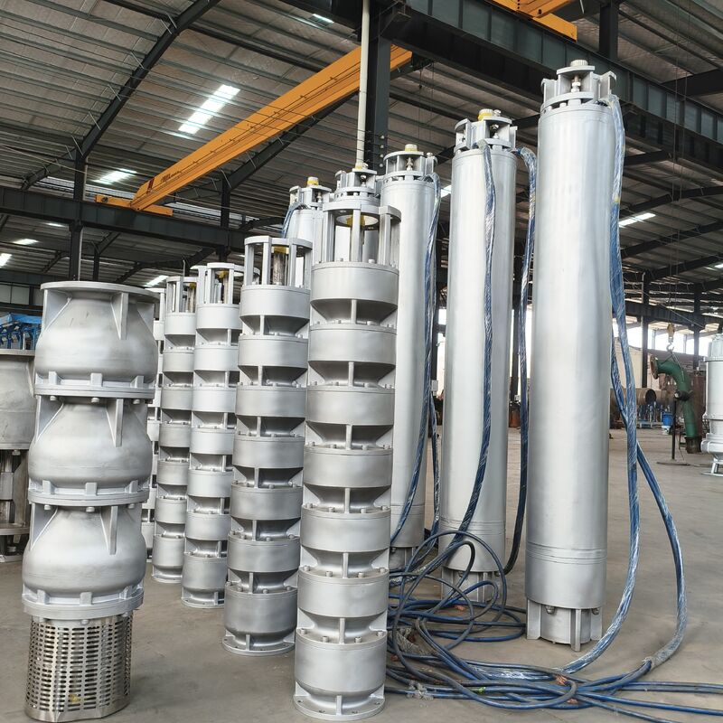 75 kW onderwater zeewaterpomp van roestvrij staal met een doorstroming van 300 m3/uur voor diepe putten