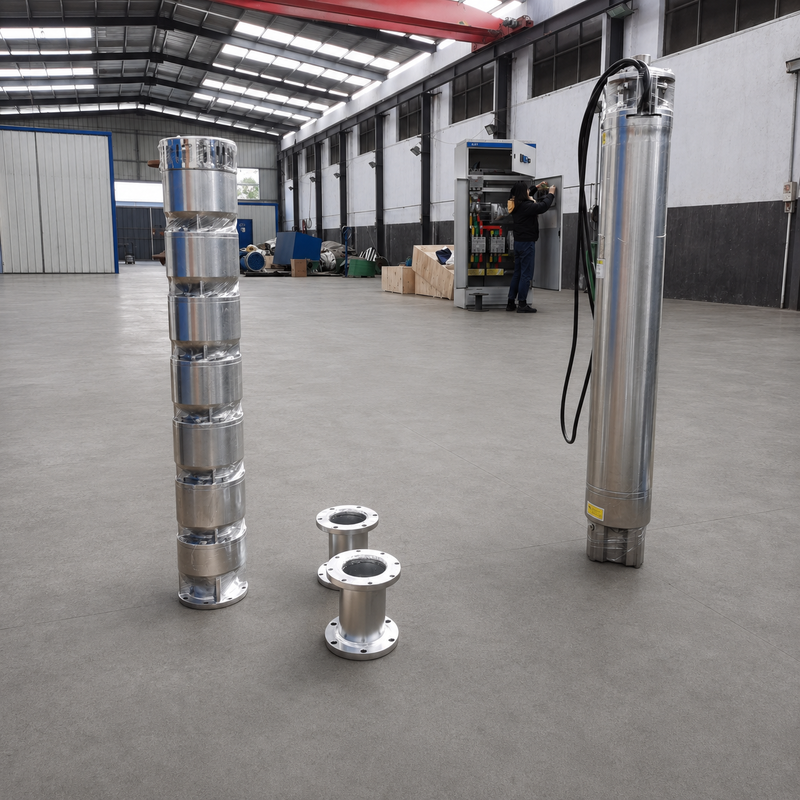 200QJH150-150-110kW Roestvrij staal diepteputpomp Hoogstroompomp voor diepe putten en ingenieurswatersystemen