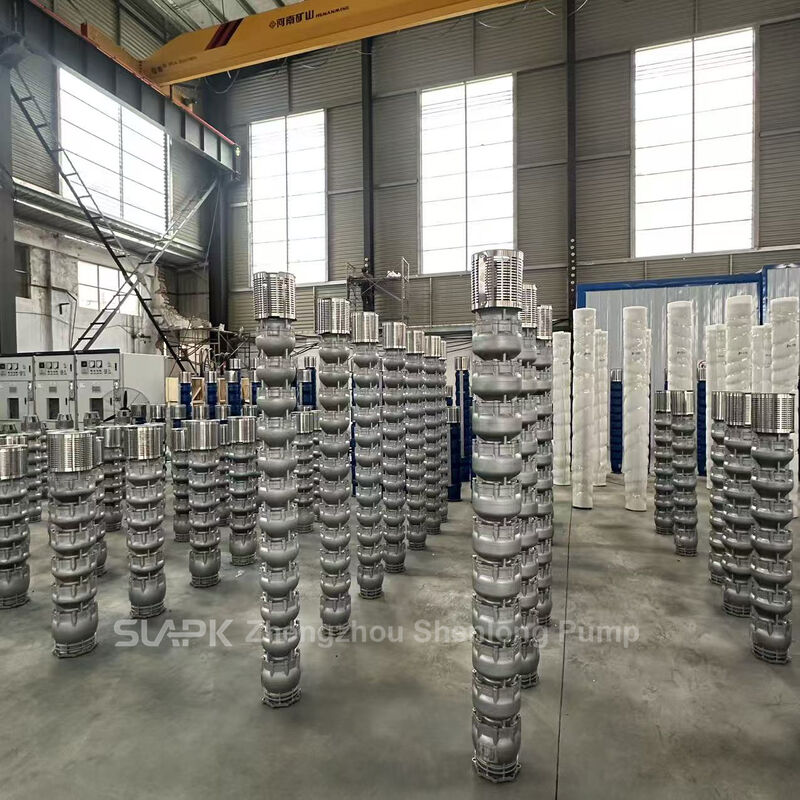Diepputpomp van roestvrij staal met een motor van 90 kW en een doorstroming van 140 m3/h voor wateroverdracht van grote capaciteit