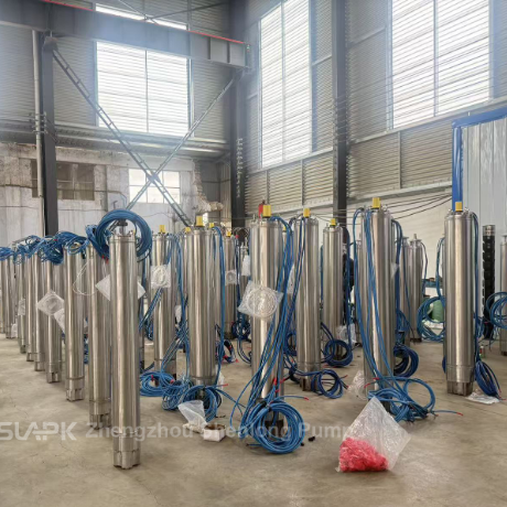 Diepputpomp van roestvrij staal met een motor van 90 kW en een doorstroming van 140 m3/h voor wateroverdracht van grote capaciteit