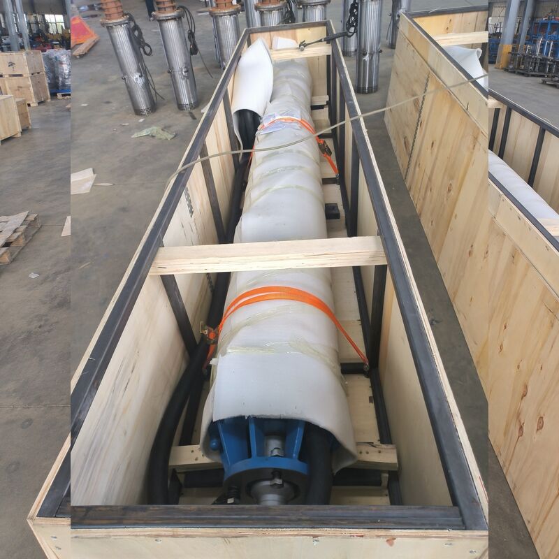 300 kW hoogspanningsonderwaterpomp voor het ontwateren van bauxietmijnen met roestvrijstalen impellers