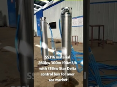 Verticale meerstadium 12 inch 400v roestvrij staal 304 drinkwater onderwater pomp