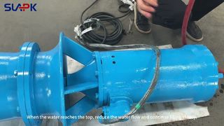 Video van waterinjectie met axiale stromingspomp