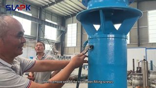 Video van drainage van een axiale stromingspomp